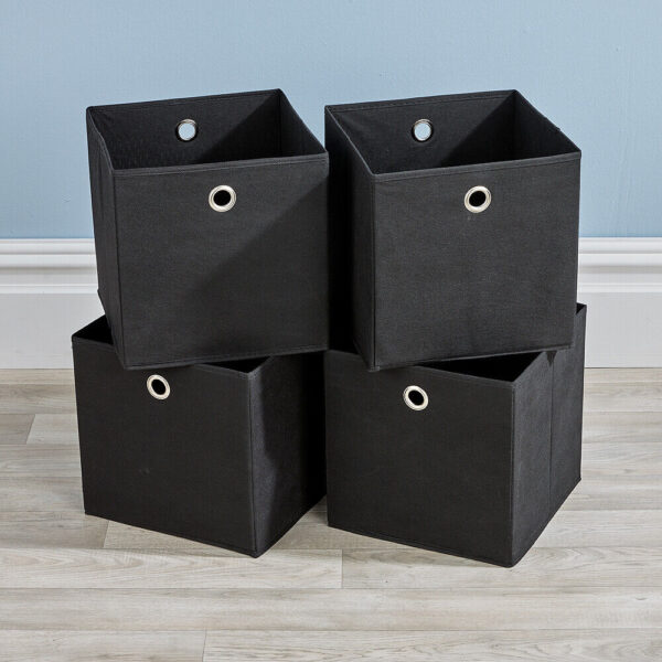 Foldable Storage Cubes Organizer Basket Bin Storage Boxes Container with Handles for Travel Moving Storage Boxes with Lid Space Saver - Image 4