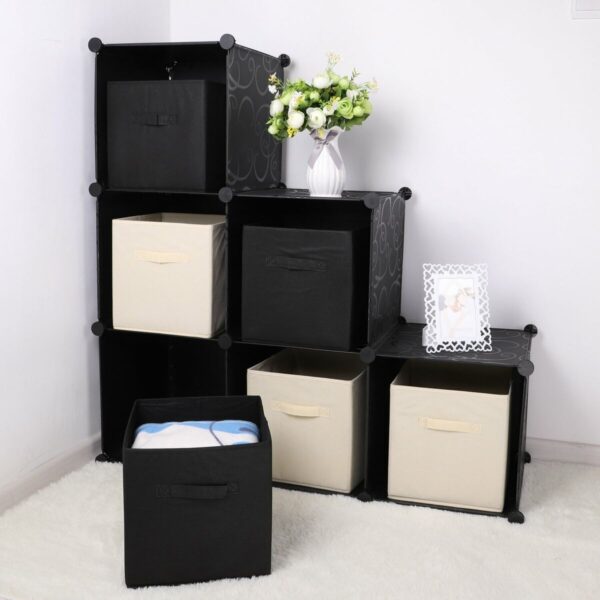 Grey Foldable Square Canvas Storage Collapsible Folding Box Fabric Cubes Toys - Image 9