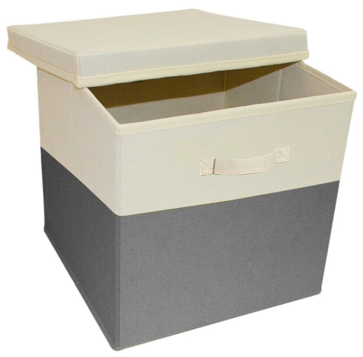 Foldable Square Canvas Storage Collapsible Folding Box Fabric Cubes Kids Toys In 3 colors - Image 7