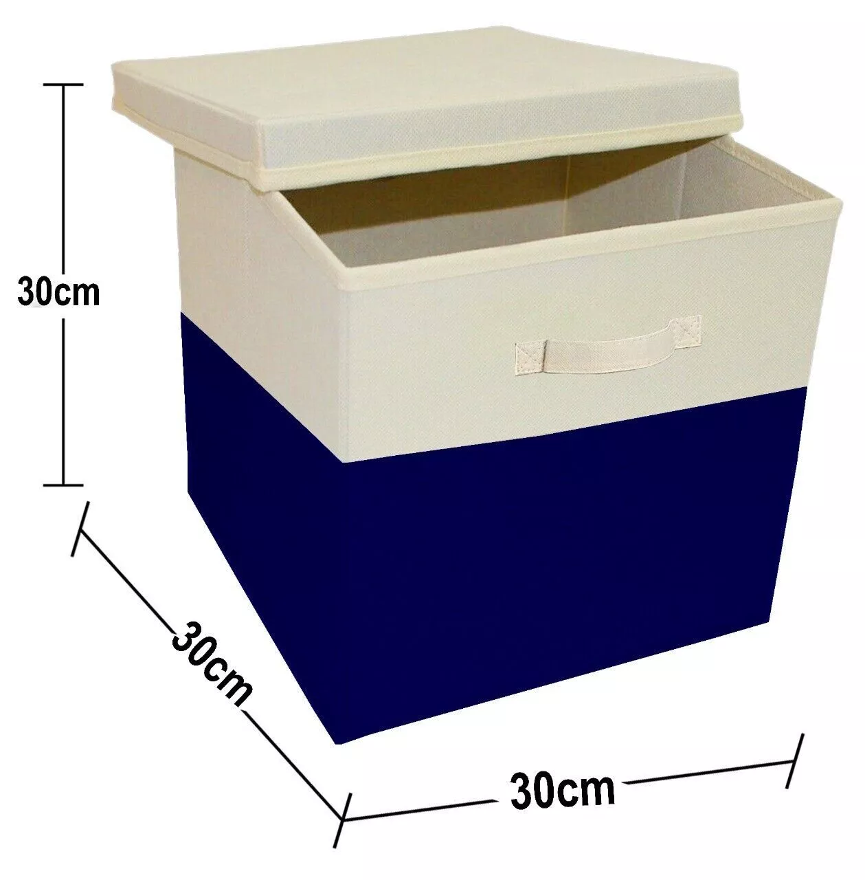 Foldable Square Canvas Storage Collapsible Folding Box Fabric Cubes Kids Toys In 3 colors - Image 6