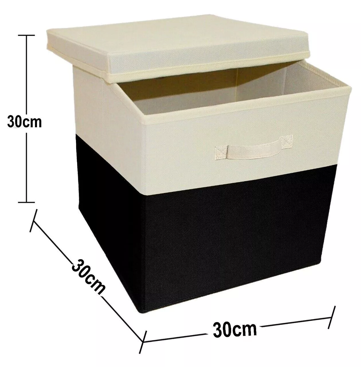 Foldable Square Canvas Storage Collapsible Folding Box Fabric Cubes Kids Toys In 3 colors - Image 4