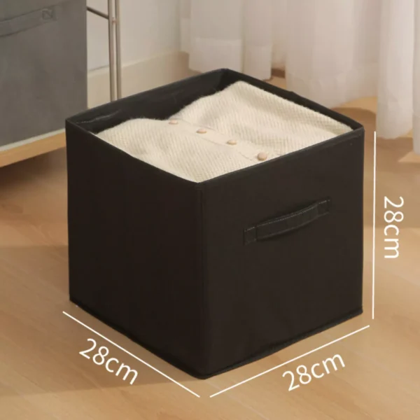 Grey Foldable Square Canvas Storage Collapsible Folding Box Fabric Cubes Toys - Image 13