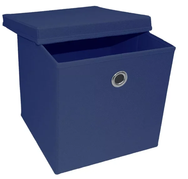 Grey Foldable Square Canvas Storage Collapsible Folding Box Fabric Cubes Toys - Image 12