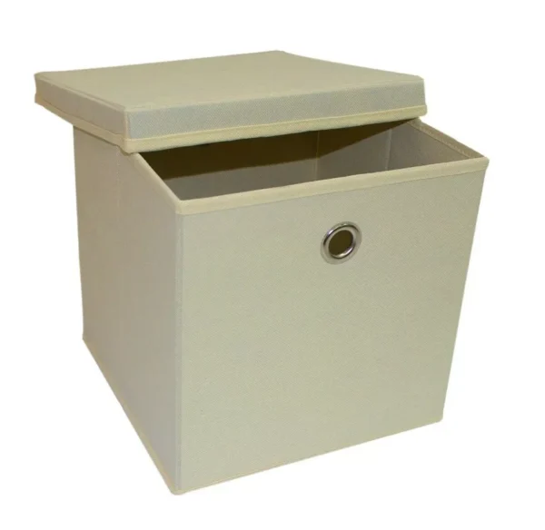 Blue Foldable Fabric Storage Cube Boxes with Lid Drawer Toy/Book Organiser DIY - Image 10